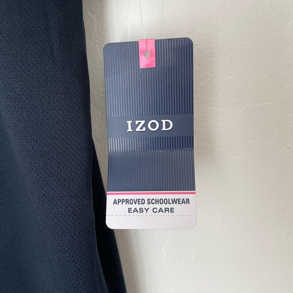 NWT IZOD Schoolyear Boys Navy Poli Shirt Size XL (18) - Picture 3 of 7
